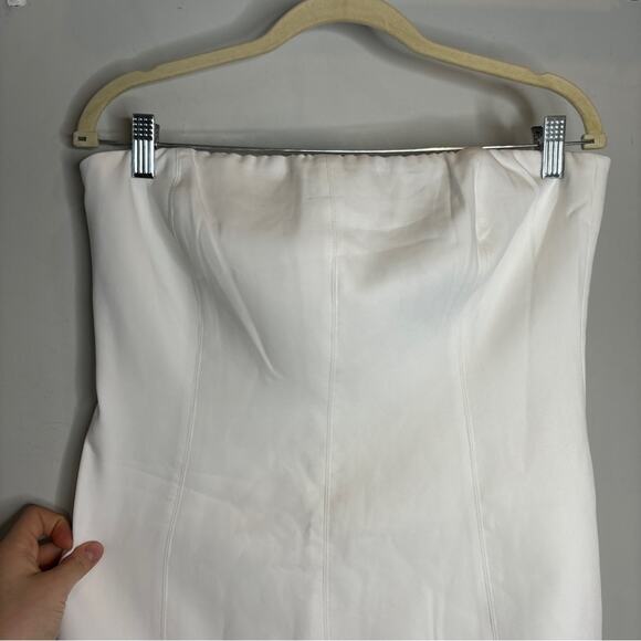 Meshki Maci Crepe White Strapless Mini Dress - Picture 3 of 8